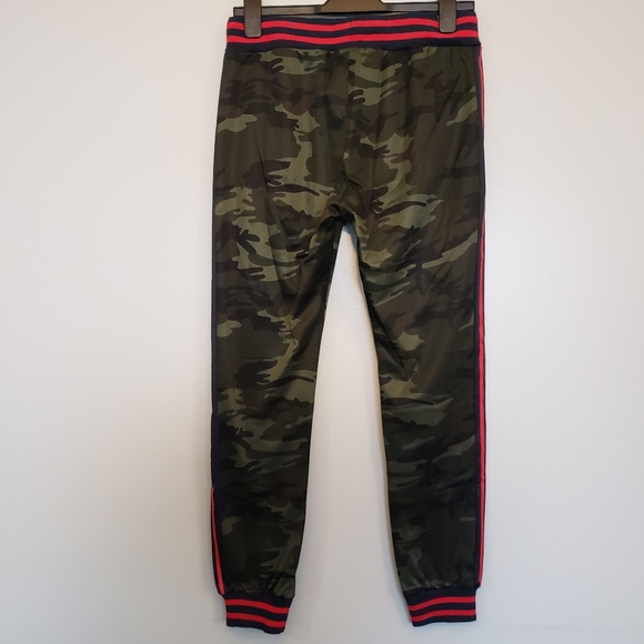 ⭐American Stitch 2 Piece Camo Green & Coral Stripe Zip Up Track Suit Size Small - Picture 14 of 16